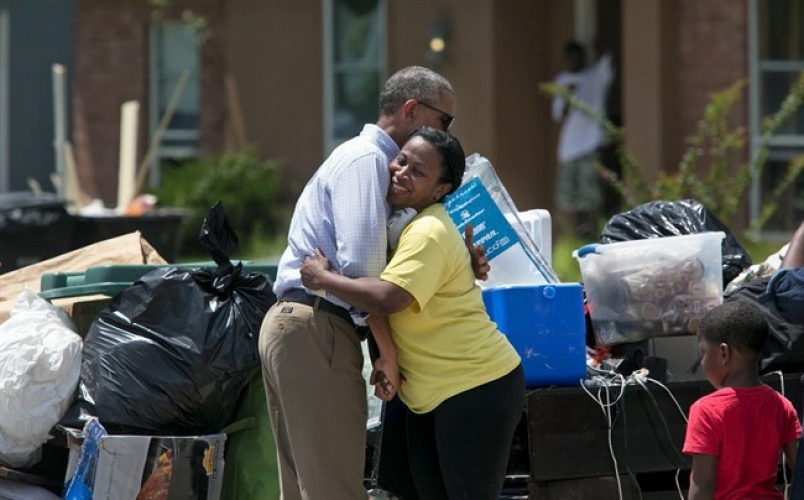 WATCH LIVE: Obama tours flood-battered Louisiana