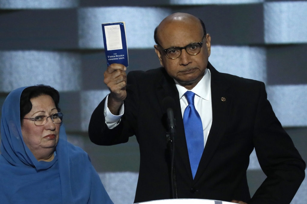 Khizr Khan whose son Humayun S. M. Khan was one of 14 American Muslims who died serving in the U.S. Army — REUTERS