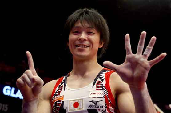 Kohei Uchimura soared to his third Olympic gold on Wednesday as he defended his all-around crown