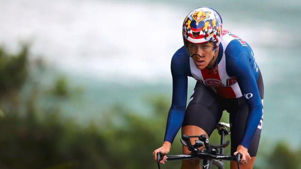 Kristin Armstrong of USA competes in the women's individual time trial at the 2016 Rio Olympics in Rio de Janeiro on Aug. 10. REUTERS  Paul Hanna