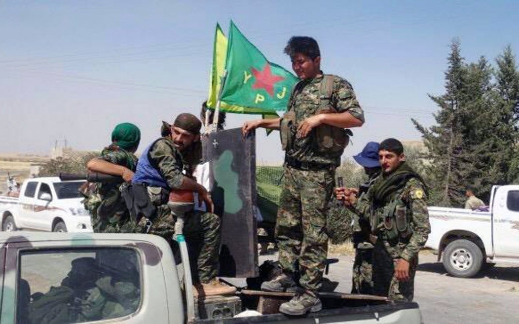 Kurdish fighters of the YPG