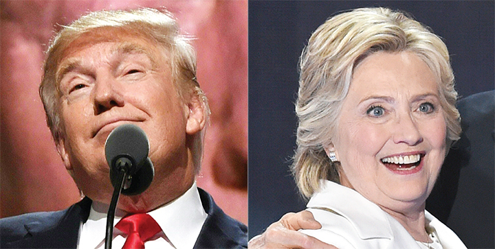 Donald Trump and Hillary Clinton