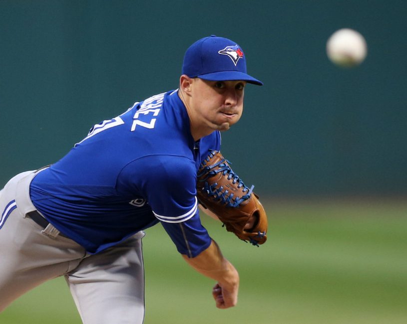 Toronto Blue Jays starting pitcher Aaron Sanchez was been optioned to single-A Dunedin Sunday morning