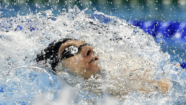 United States gold medal winner Ryan Murphy competes in the men's 200-meter backstroke final during the swimming competitions at the 2016 Summer Olympics T