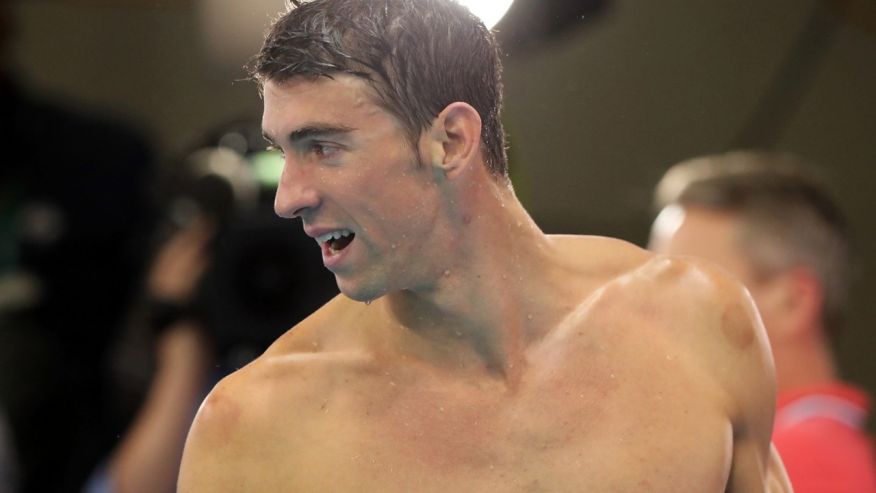 Aug 13 2016 United States&#x27 Michael Phelps leaves the pool deck after his team won gold in the men's 4 x 100-meter medley relay final during the swimming competitions at the 2016 Summer Olympics in Rio de Janeiro Brazil