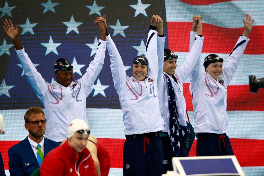 US women gymnasts, Phelps, Ledecky all golden again