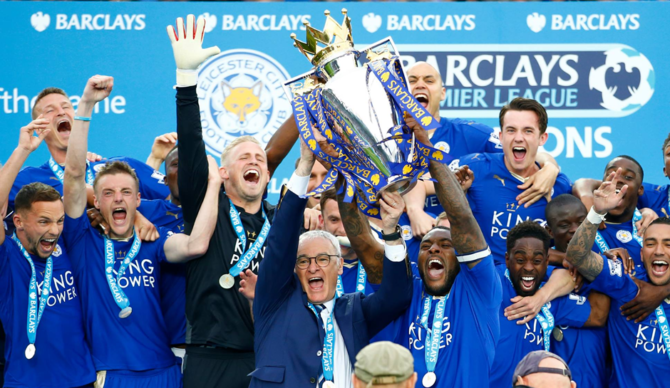 Leicester City were crowned champions of England last season