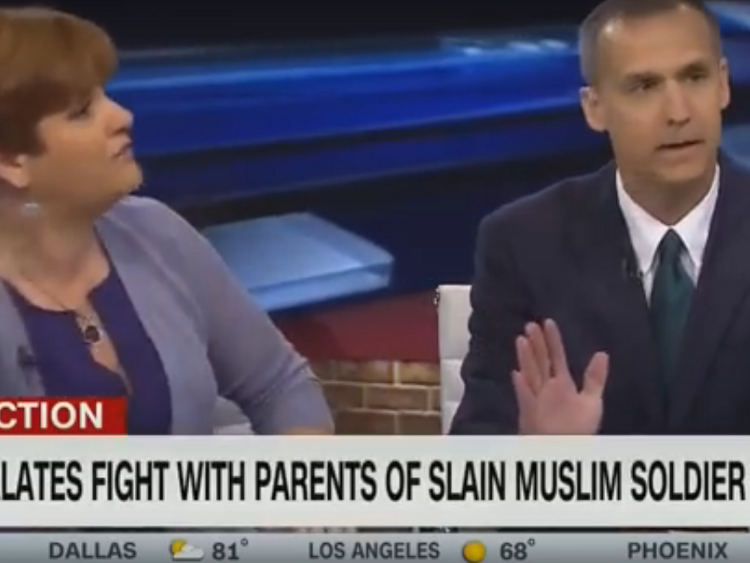 Corey Lewandowski freaks out when Christine Quinn touches him