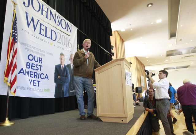 Libertarian vice presidential candidate Bill Weld