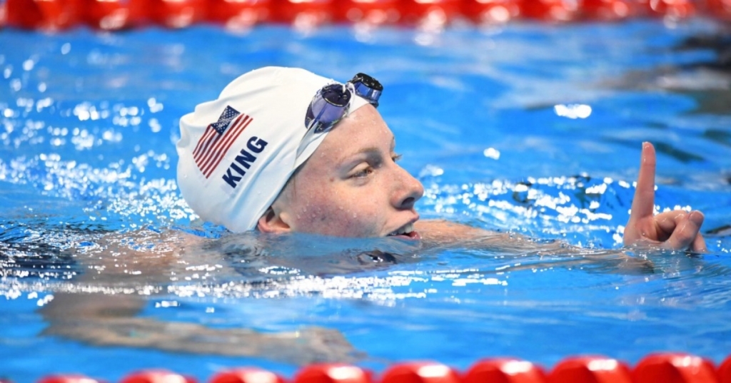 Like ‘Rocky’ but With Women and A Big Chlorine Filled Pool American Swimmer Celebrates Victory Over Doped Russian Opponent