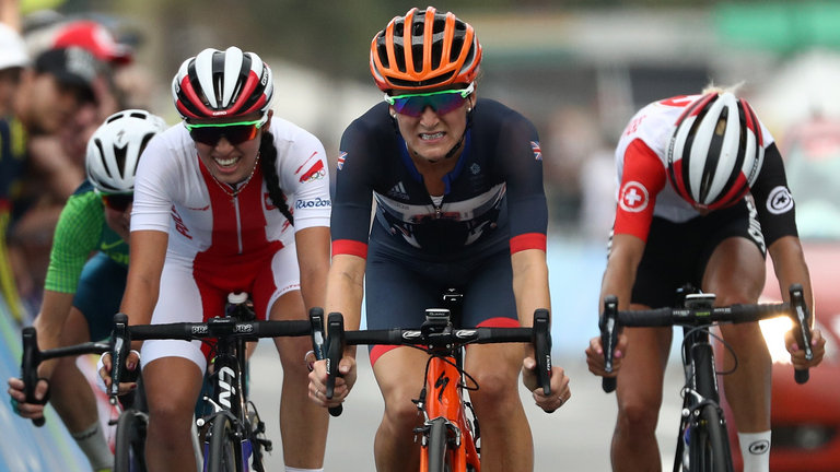 Lizzie Armitstead finished fifth after losing ground on the final climb