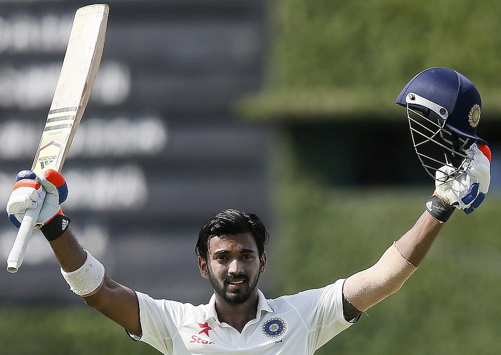 Lokesh Rahul scored his third Test century in Jamaica on day two