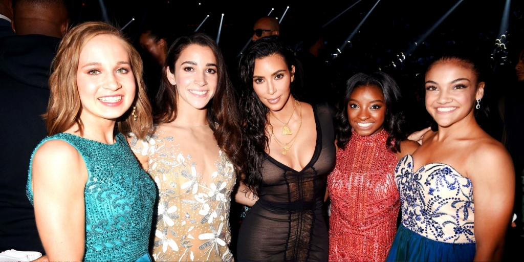 Look Simone Biles and the Final Five Finally Got to Meet Kim Kardashian    Here's what happened