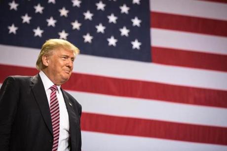 Republican presidential candidate Donald Trump attends a rally in Kissimmee Fla. Thursday Aug. 11 2016