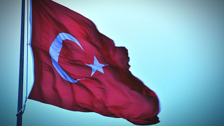 Low-angle view of the Turkish flag. GETTY IMAGES  Yasemin Varlisoydas  EyeEm