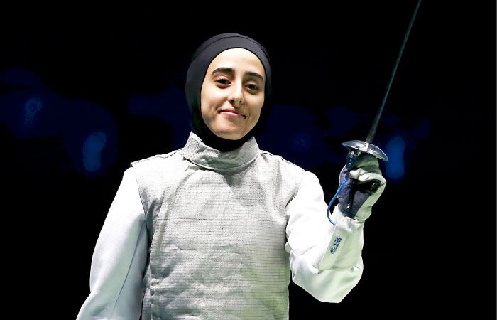 Lubna Al Omair of Saudi Arabia during the 2016 Rio Olympics fencing in Rio de Janeiro Wednesday. — Reuters