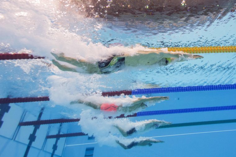 Mack Horton and China's Sun Yang compete in the Men's 400m Individual Medley Final during the swimming eventat the Olympic Aquatics Stadium FRANCOIS-XAVIER MARIT  AFP  Getty Images