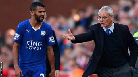 Riyad Mahrez and Claudio Ranieri