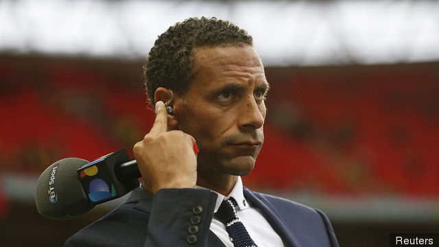 BT Sport's and former footballer Rio Ferdinand who retired today