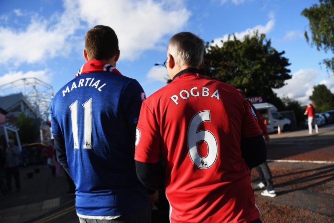 Manchester United fans turn up for their team’s Friday game against Southampton