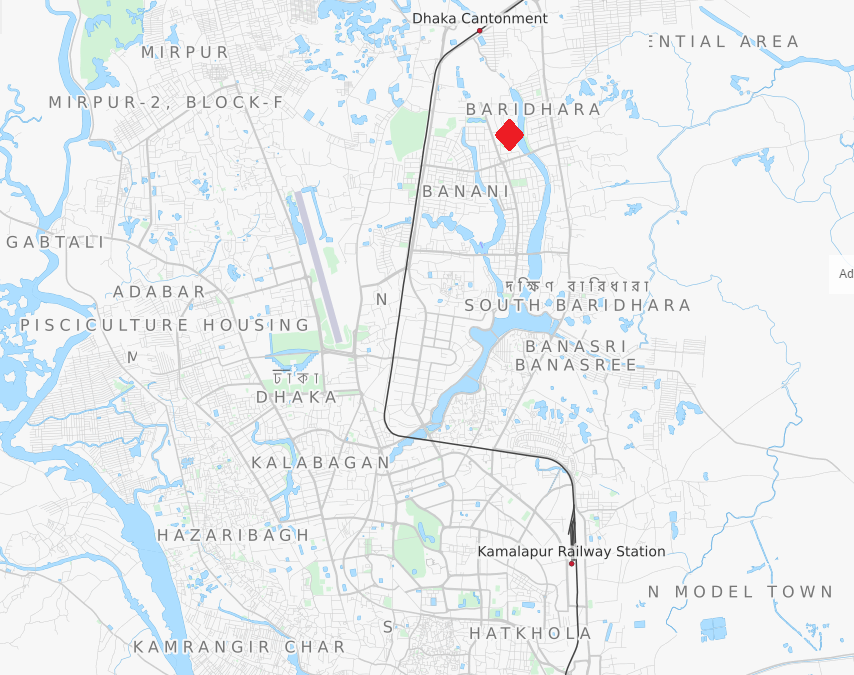 Map of Bangladesh where the terror attack took place. Image source Wikimedia Commons