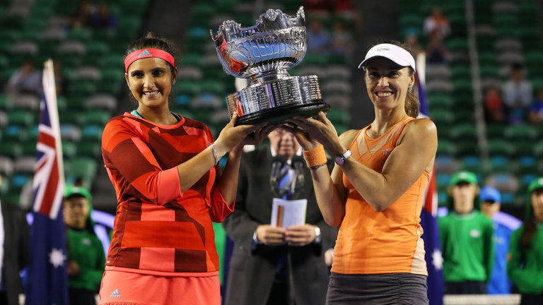 Martina Hingis and Sania Mirza won the Australian Open women's doubles earlier this year