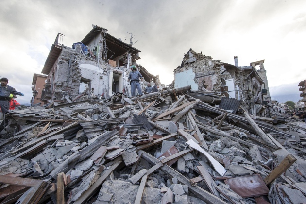 Massimo Percossi  EPA	The town of Amatrice in central Italy has been devastated by the earthquake