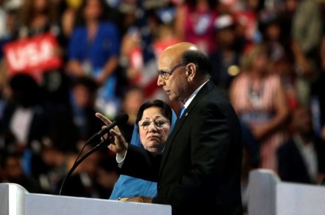 Khizr Khan who's son Humayun was killed serving in the U.S. Army ten years after