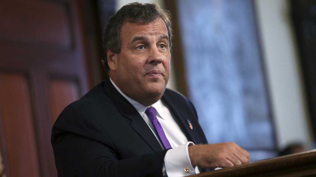 Gov. Chris Christie listens to a question after announcing Monday that more than 500,000 New Jersey residents now have health insurance coverage under Medicaid as part of the expansion under the Affordable Care Act Monday. The announcement comes as GOP