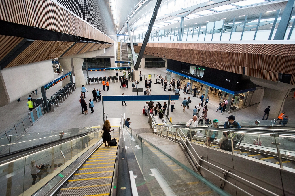 Members of the public try out the new concourse and platforms at London Bridge Station as the concourse officially opened yesterday Laura Dale  PA Wire