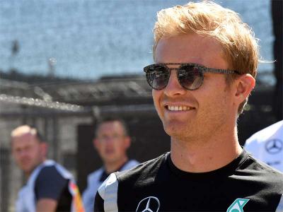 Mercedes driver Nico Rosberg of Germany steers his car during a Formula One training session in Hockenheim Friday. — AP