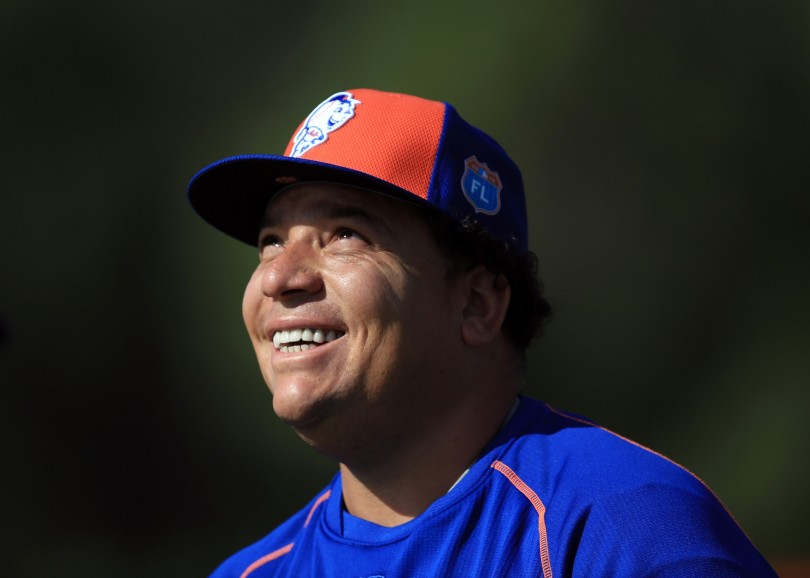 Feb 19 2016 Port St. Lucie FL USA New York Mets starting pitcher Bartolo Colon during warm up drills at Tradition Field. Mandatory Credit Steve Mitchell-USA TODAY Sports