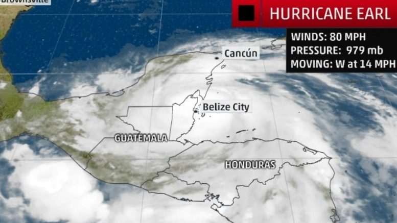 Hurricane Earl lands brings rainfall warnings to southern Mexico