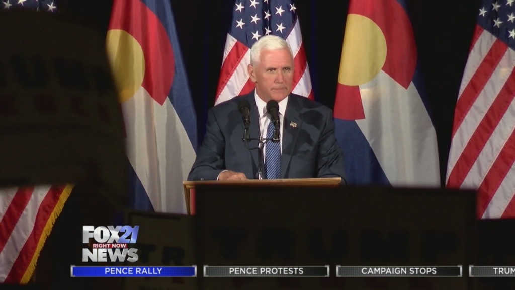 Mike Pence in Colorado Springs on August 3  Ray Harless- FOX21 News