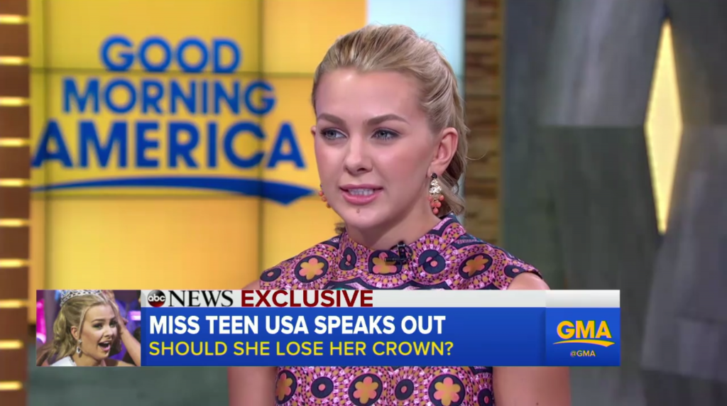 Miss Teen USA responds to controversial tweets