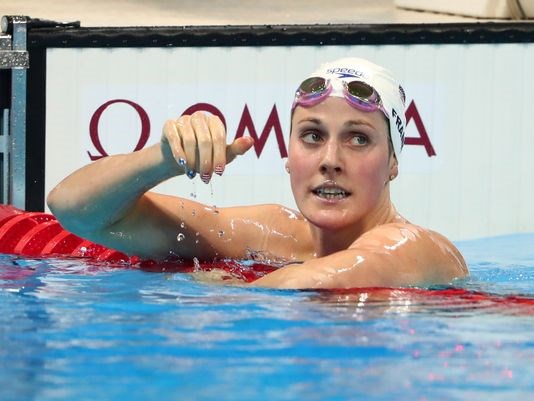 Missy Franklin during the women's 200m backstroke heats in the Rio 2016 Summer Olympic Games