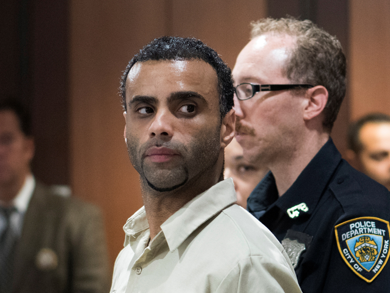 Oscar Morel appears for an arraignment Aug. 16 2016 at the Queens Criminal Court for his alleged involvement in the slaying of Imam Maulama Akonjee and Thara Uddin in Queens N.Y