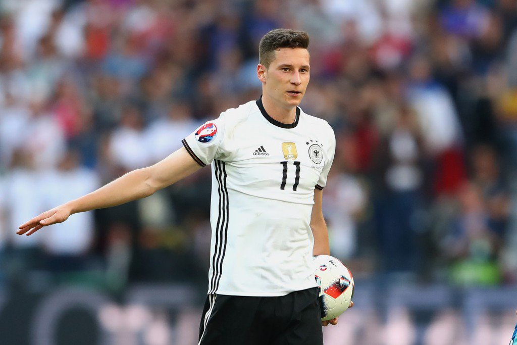 LILLE FRANCE- JUNE 26 Julian Draxler of Germany reacts during the UEFA EURO 2016 round of 16 match between Germany and Slovakia at Stade Pierre Mauroy