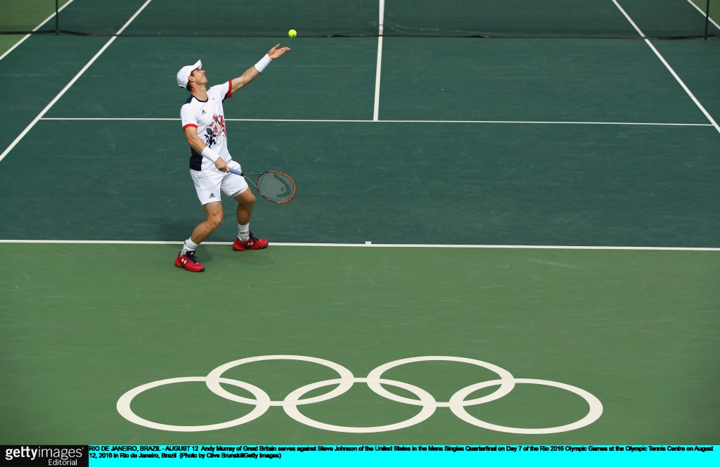 Murray was able to serve out for victory and move into the last four Clive Brunskill  Getty Images