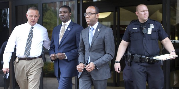 NAACP president among dozens staging voting rights sit-in at lawmaker's office