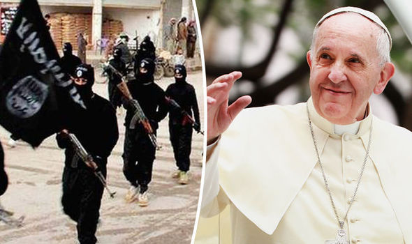 NC•GETTYISIS fanatics have blasted Pope Francis after he said their war is not religious