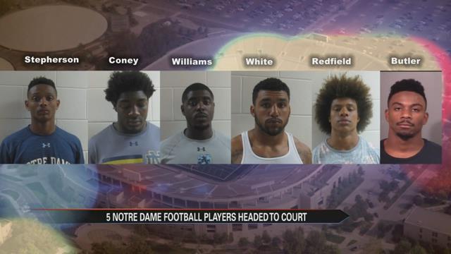 Formal charges filed against 5 Notre Dame players