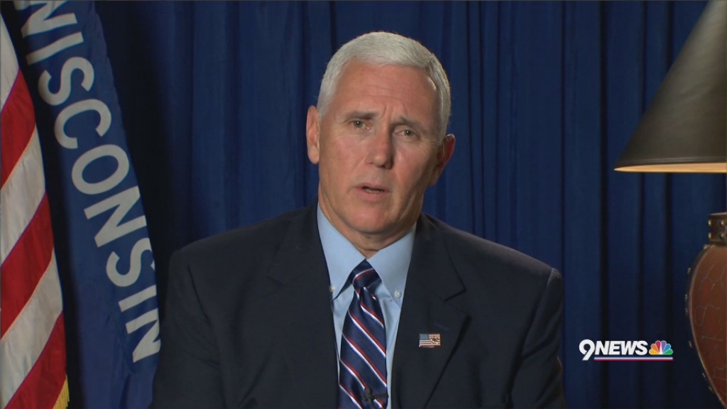 9NEWS talked with Republican VP nominee Mike Pence in a satellite interview on Thursday