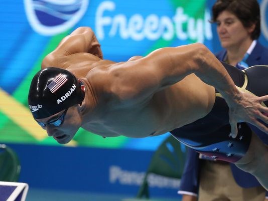 Nathan Adrian during the men's 100-meter freestyle semifinal