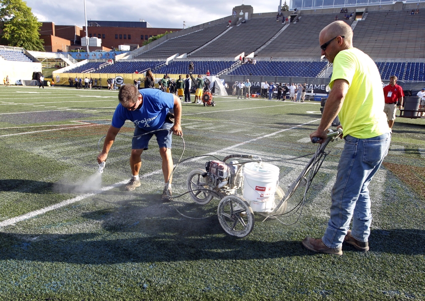 Congealed paints causes the cancellation of the NFL's traditional pre-season kick-off