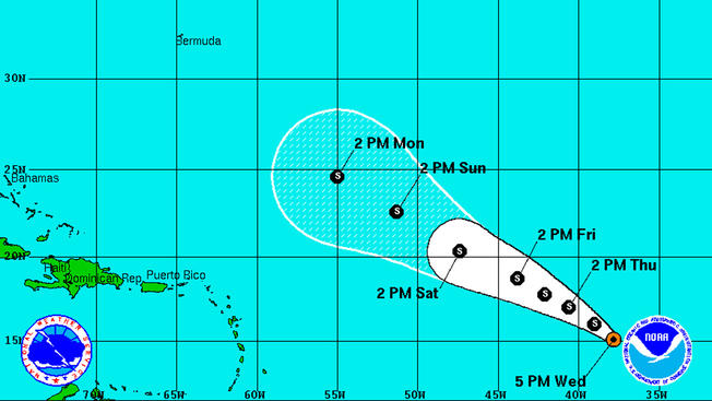 National Hurricane Center Tropical Storm Fiona forms over the Atlantic