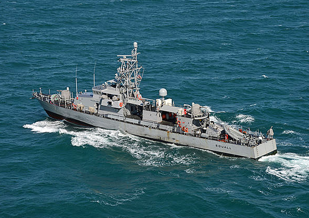 The patrol coastal ship USS Squall transits the Persian Gulf during exercise Spartan Kopis on Dec. 9 2013