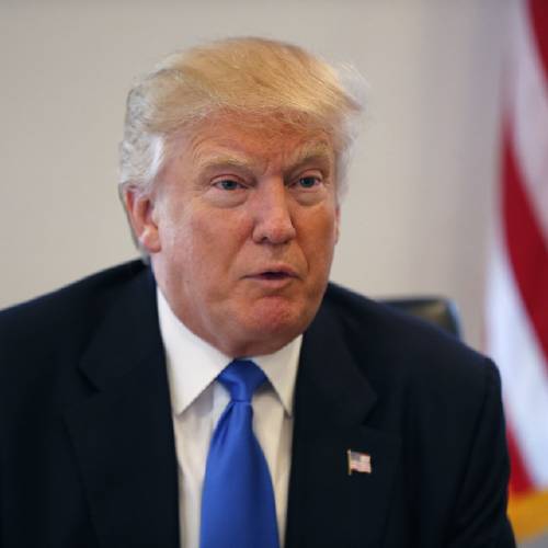 Republican presidential candidate Donald Trump holds a roundtable meeting with the Republican Leadership Initiative in his offices at Trump Tower in New York. Trump's campaign is planning its