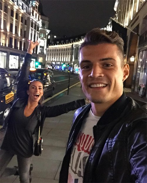 New Arsenal signing Granit Xhaka explores London with his fiancee