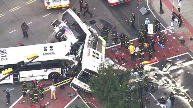 1 dead, 9 injured in bus collision in New Jersey